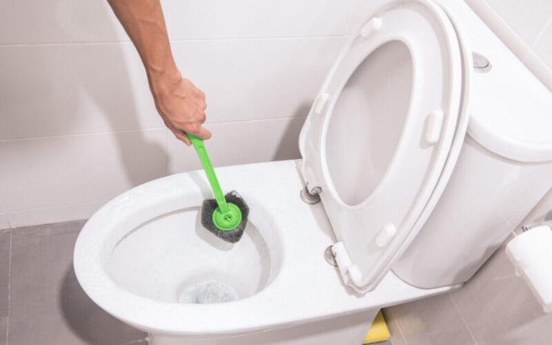 Cum spalam toaleta?
