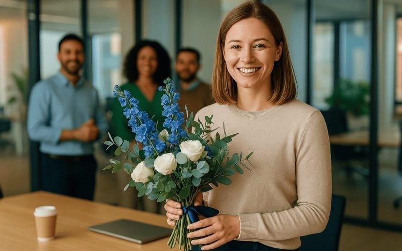 Buchetul de la revedere: cum îl compui pentru un coleg care pleacă?